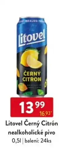 Qanto Litovel Černý Citrón nealkoholické pivo nabídka