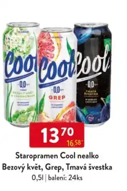 Qanto Staropramen Cool nealko Bezový květ, Grep, Tmavá švestka nabídka