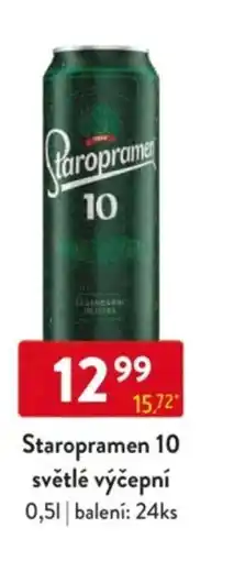 Qanto Staropramen 10 světlé výčepní nabídka