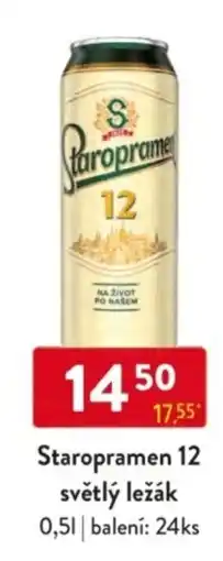 Qanto Staropramen 12 světlý ležák nabídka