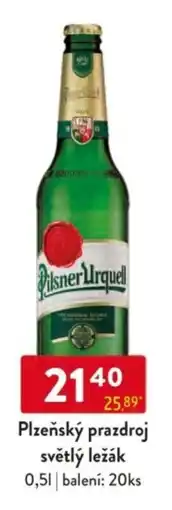 Qanto Plzeňský prazdroj světlý ležák nabídka