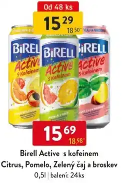 Qanto Birell Active s kofeinem Citrus, Pomelo, Zelený čaj a broskev nabídka
