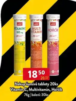 Qanto Nakup šumivé tablety 20ks Vitamin C, Multivitamin, Hořčík nabídka
