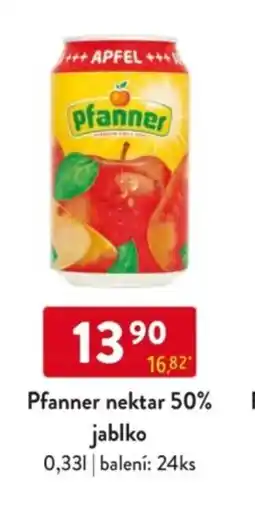Qanto Pfanner nektar 50% jablko nabídka