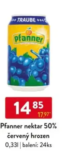 Qanto Pfanner nektar 50% červený hrozen nabídka