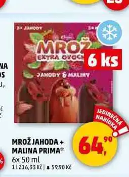 Penny Market MROŽ JAHODA + MALINA PRIMA, 6x 50 ml nabídka