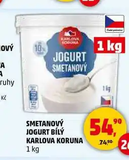 Penny Market SMETANOVÝ JOGURT BÍLÝ KARLOVA KORUNA nabídka