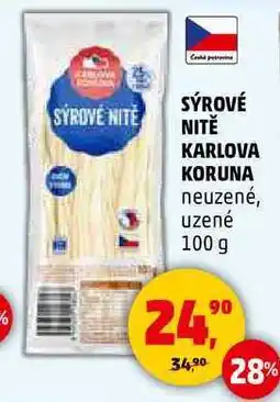 Penny Market SÝROVÉ NITĚ KARLOVA KORUNA nabídka