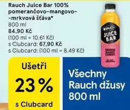 Tesco Rauch Juice Bar 100% pomerančovo-mangovo-mrkvová šťáva nabídka
