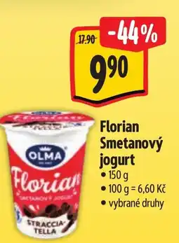 Albert Olma Florian Smetanový jogurt nabídka