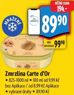 Albert Zmrzlina Carte d'Or nabídka