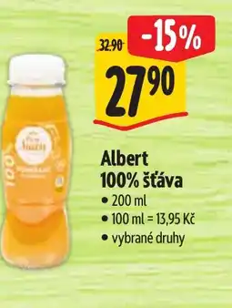 Albert Albert 100% šťáva nabídka