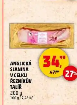 Penny Market ANGLICKÁ SLANINA V CELKU ŘEZNÍKŮV TALÍŘ nabídka
