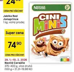 Tesco Nestlé Cereálie, 375-400 g, více druhů nabídka