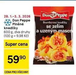 Tesco Don Peppe Plněné knedlíky, 600 g, dva druhy nabídka