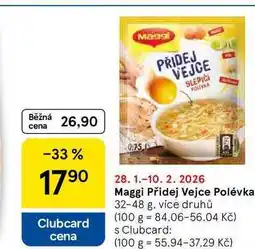 Tesco Maggi Přidej Vejce Polévka, 32-48 g, více druhů nabídka