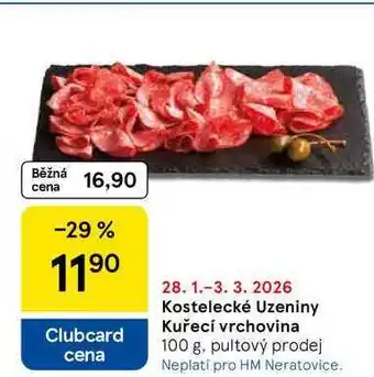 Tesco Kostelecké Uzeniny Kuřecí vrchovina nabídka
