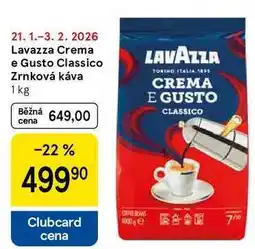 Tesco Lavazza Crema e Gusto Classico Zrnková káva nabídka