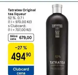 Tesco Tatratea Original tea liqueur 52% nabídka