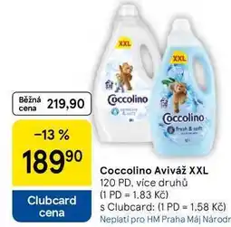Tesco Coccolino Aviváž XXL, 120 PD, více druhů nabídka