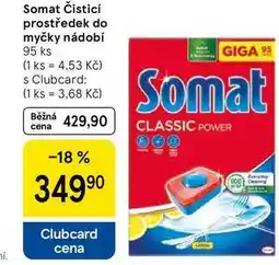 Tesco Somat Čisticí prostředek do myčky nádobí, 95 ks nabídka
