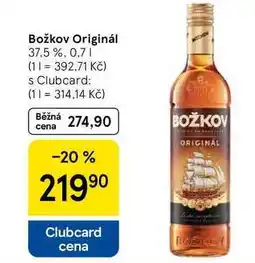 Tesco Božkov Originál 37,5% nabídka