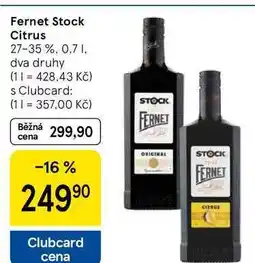 Tesco Fernet Stock Citrus 27-35 % nabídka