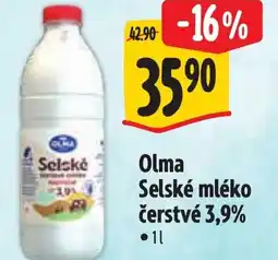 Albert Olma Selské mléko čerstvé 3,9% nabídka