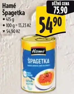Albert Hamé Spagetka nabídka