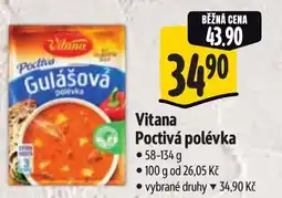 Albert Vitana Poctivá polévka nabídka