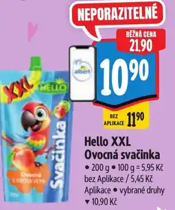 Albert Hello XXL Ovocná svačinka nabídka