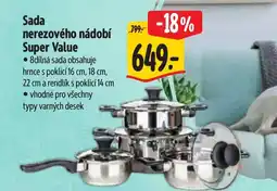 Albert Sada nerezového nádobí Super Value nabídka