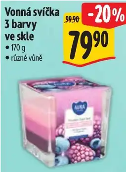 Albert Vonná svíčka 3 barvy ve skle nabídka