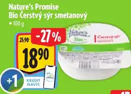 Albert Nature's Promise Bio Čerstvý sýr smetanový nabídka