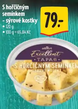 Albert S hořčičným semínkem - sýrové kostky nabídka
