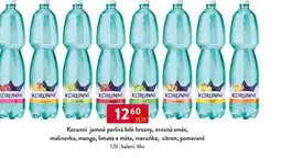 Qanto Korunní jemně perlivá bílé hrozny, ovocná směs, malinovka, mango, limeta a máta, meruňka, citron, pomeranč nabídka