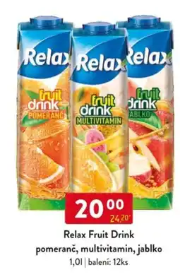 Qanto Relax Fruit Drink pomeranč, multivitamin, jablko nabídka