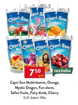 Qanto Capri-Sun Multivitamin, Orange, Mystic Dragon, Fun alarm, Safari fruits, Fairy drink, Cherry nabídka