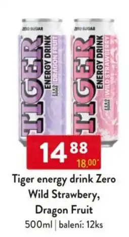 Qanto Tiger energy drink Zero Wild Strawbery, Dragon Fruit nabídka