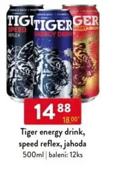 Qanto Tiger energy drink, speed reflex, jahoda nabídka