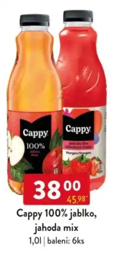 Qanto Cappy 100% jablko, jahoda mix nabídka