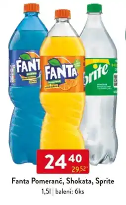 Qanto Fanta Pomeranč, Shokata, Sprite nabídka