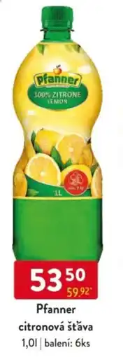 Qanto Pfanner citronová šťáva nabídka