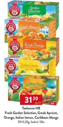 Qanto Teekanne HB Fresh Garden Selection, Greek Apricot, Orange, Italian lemon, Caribbean Mango nabídka