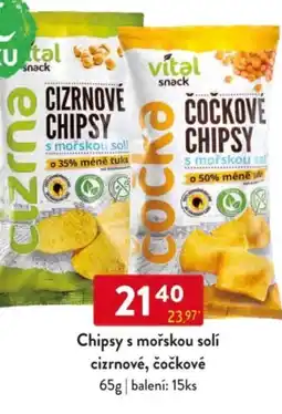 Qanto Chipsy s mořskou solí cizrnové, čočkové nabídka