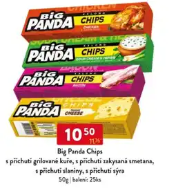 Qanto Big Panda Chips s příchutí grilované kuře, s příchutí zakysaná smetana, s příchutí slaniny, s příchutí sýra nabídka