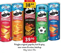 Qanto Pringles original, paprika, hot & spicy, sour cream & onion, ketchup nabídka