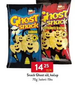 Qanto Snack Ghost sůl, kečup nabídka