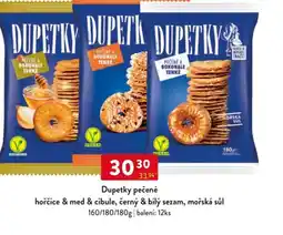 Qanto Dupetky pečené hořčice & med & cibule, černý & bílý sezam, mořská sůl nabídka