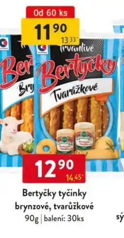 Qanto Bertyčky tyčinky brynzové, tvarůžkové nabídka